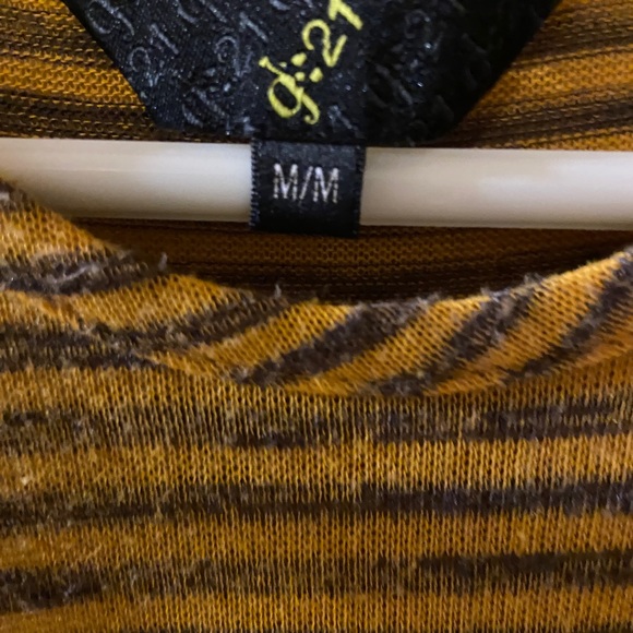 G-21 yellow & black striped baby doll tank top size medium - Picture 3 of 8